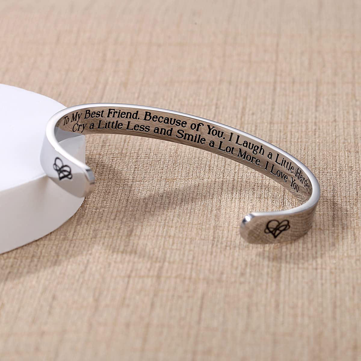 Personalized Cuff Bracelets for Women & Teen Girls - Best Friend, Sister, Mom, Daughter, Granddaughter, Cousin - Custom Birthday, Mother's Day, Christmas, Easter Jewelry Gift - Perfect for Everyday Wear, Special Occasions & Matching Friendship Jewelry