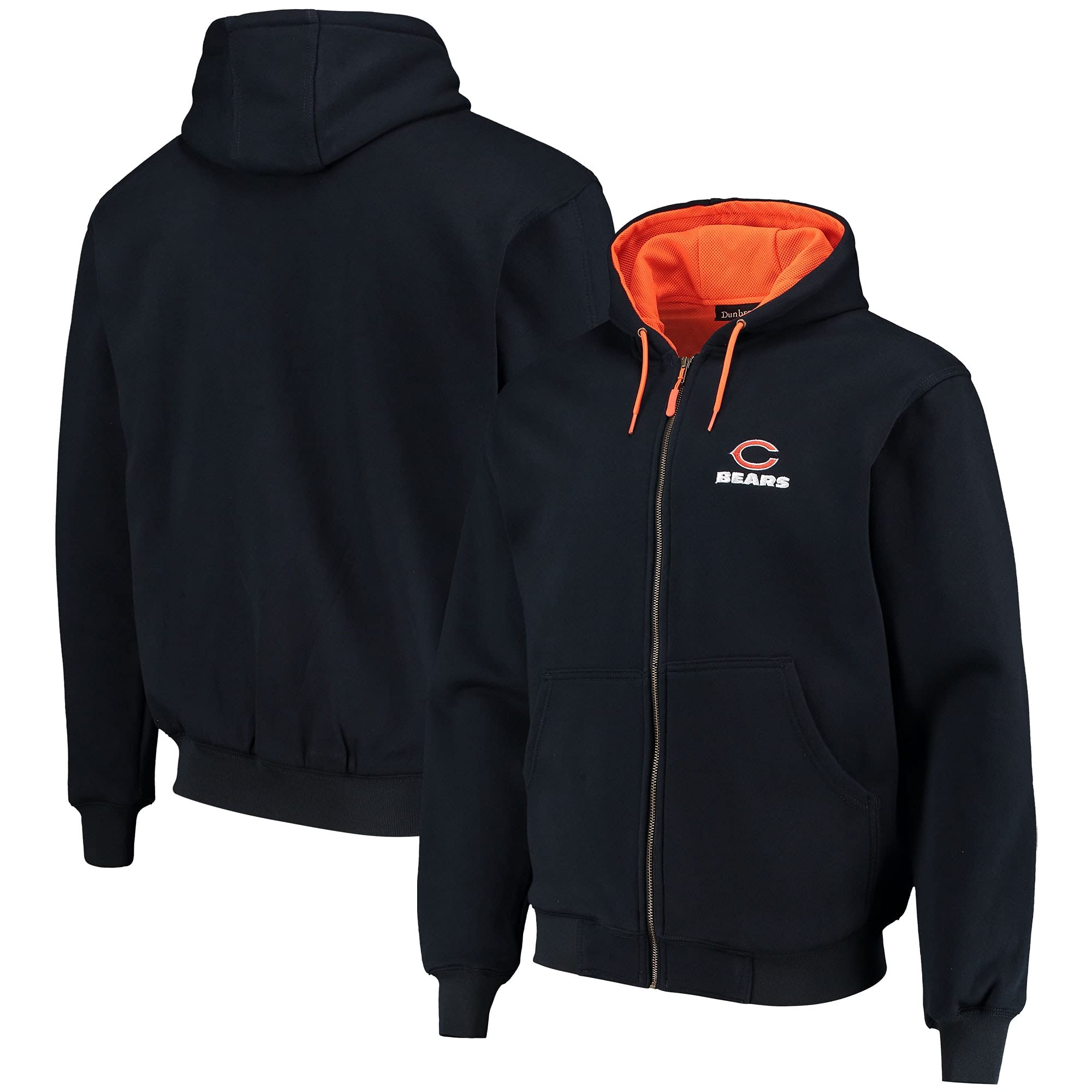 Dunbrooke NFL Craftsman Full Zip Thermal Hoodie for Men - Cozy Fleece-Lined Winter Jacket with Team Logo - Perfect for Game Day, Outdoor Activities & Casual Wear
