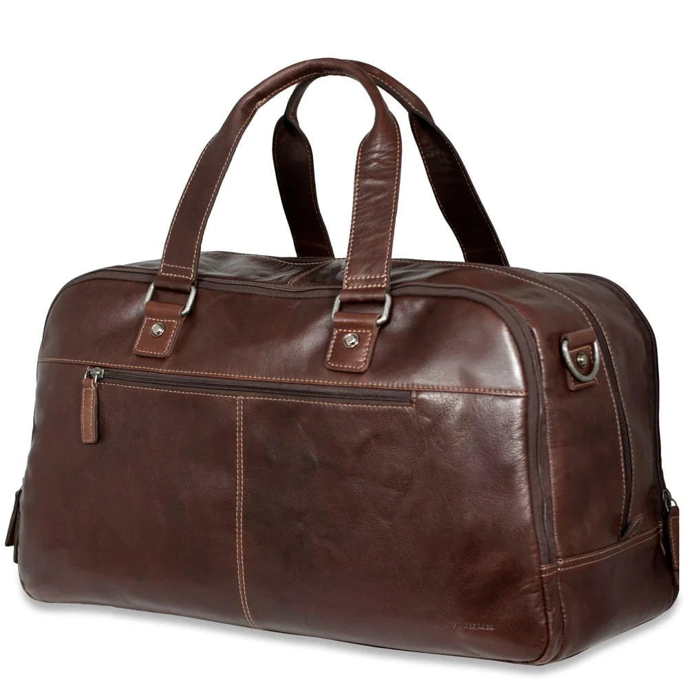 Jack Georges Weekender Duffle Bag - Premium Leather Travel Duffel for Men & Women - Perfect for Gym, Business Trips & Weekend Getaways