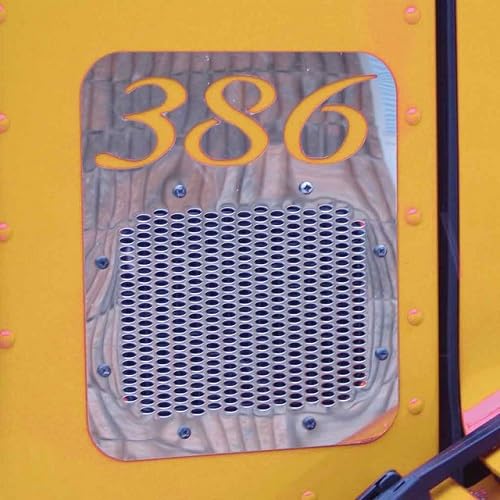 Peterbilt 386 Fresh Air Intake Cover with Logo - Durable Replacement Part for Heavy Duty Trucks - Perfect for Highway Driving & Off-Road Protection