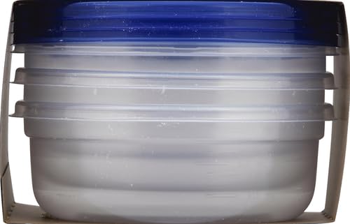 Reusable Ziploc Twist N Loc Food Storage Containers - Medium Round, 3-Pack | Dishwasher Safe Meal Prep Containers for Kitchen Organization | Perfect for Lunches, Leftovers & Snacks