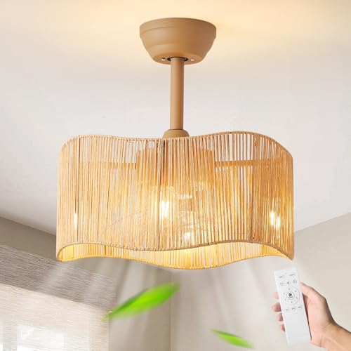 18Inch Fandelier Rustic Chandelier Ceiling Fan with Light
