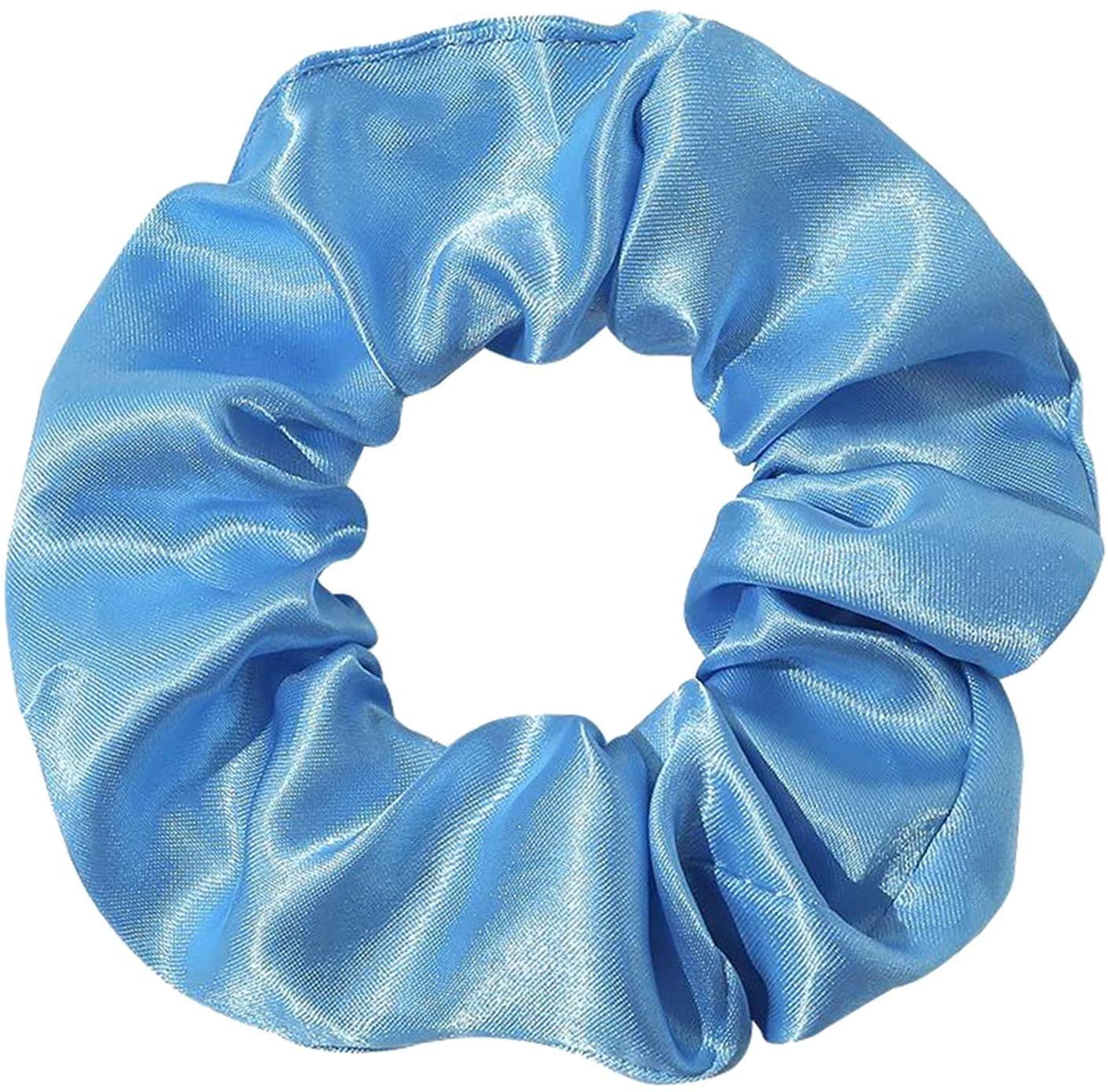 Glow in the Dark Hair Ties - Luminous Scrunchies for Women (Blue) - Perfect for Night Events & Parties