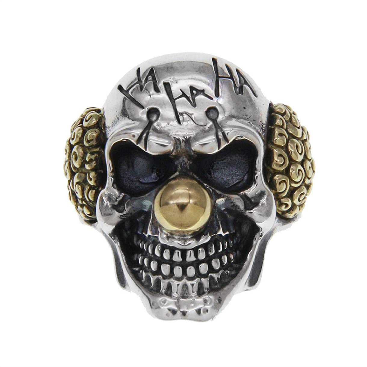 Gothic Skull Joker Ring for Men - Punk Demon Clown Skeleton Jewelry - Halloween Costume Accessory - Perfect for Cosplay, Gothic Fashion, and Rock Music Events