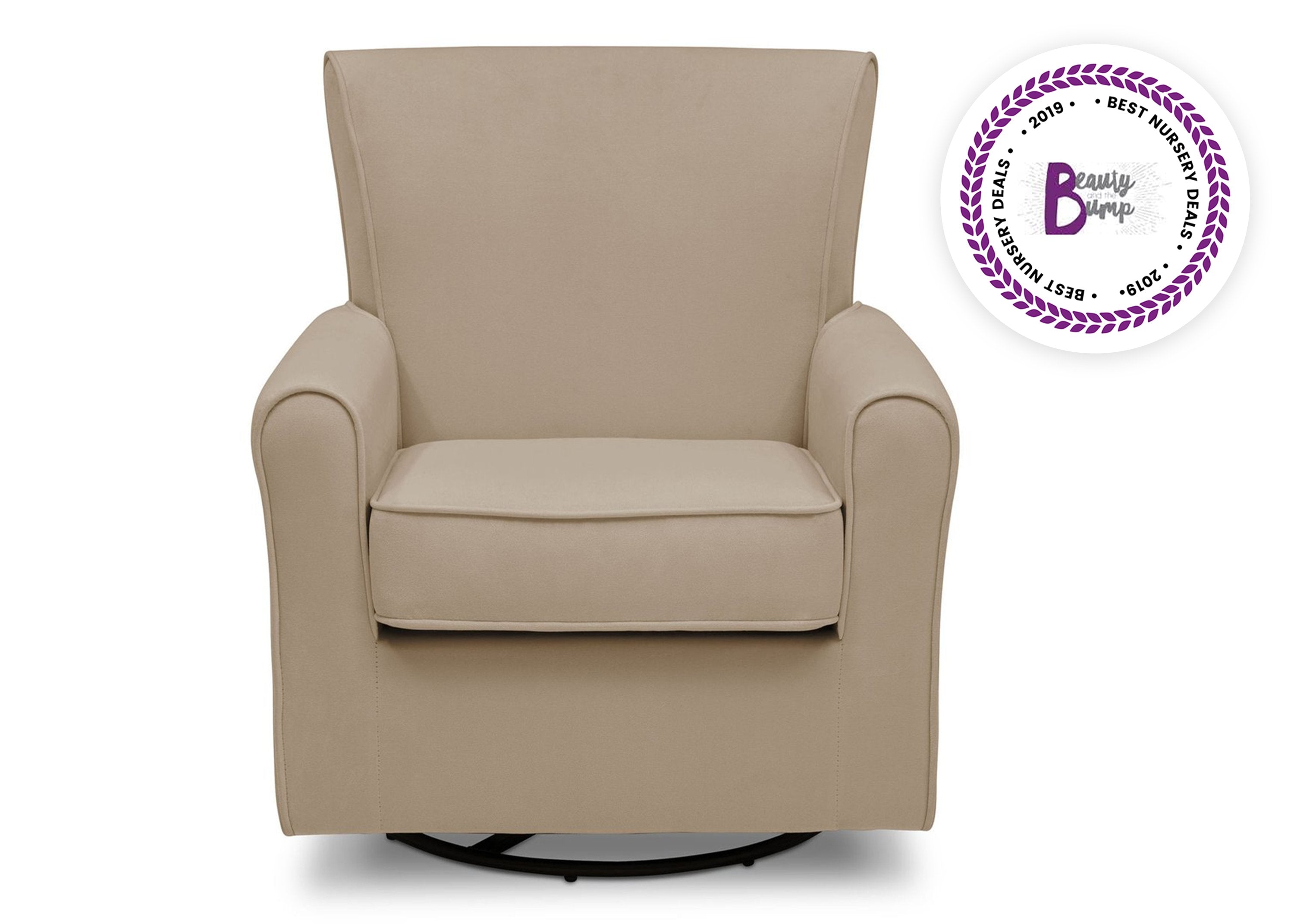 Elena Nursery Glider Swivel Rocker Chair - Comfortable Baby Rocking Chair for Breastfeeding & Nursery Room - Perfect for Nursing, Reading & Soothing Baby to Sleep