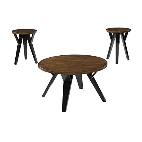 BOWERY HILL 3-Piece Coffee Table Set - Modern Brown Wood Living Room Furniture for Small Spaces | Perfect for Apartments, Condos & Cozy Homes