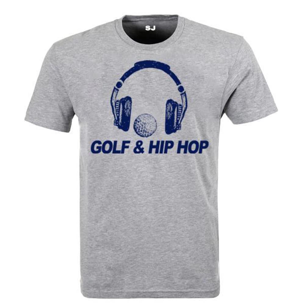 Funny Golf & Hip Hop Crew Neck Short Sleeve T-Shirt for Men and Women - Perfect for Golf Outings, Casual Wear, and Street Style