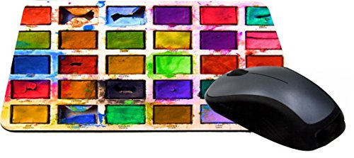 Vintage Toy Paint Box Design Lightning Series Gaming Mouse Pad - Non-Slip Rubber Base, Smooth Surface for PC & Laptop - Perfect for Gaming, Office & Home Use (MPSQ-RK-44259)