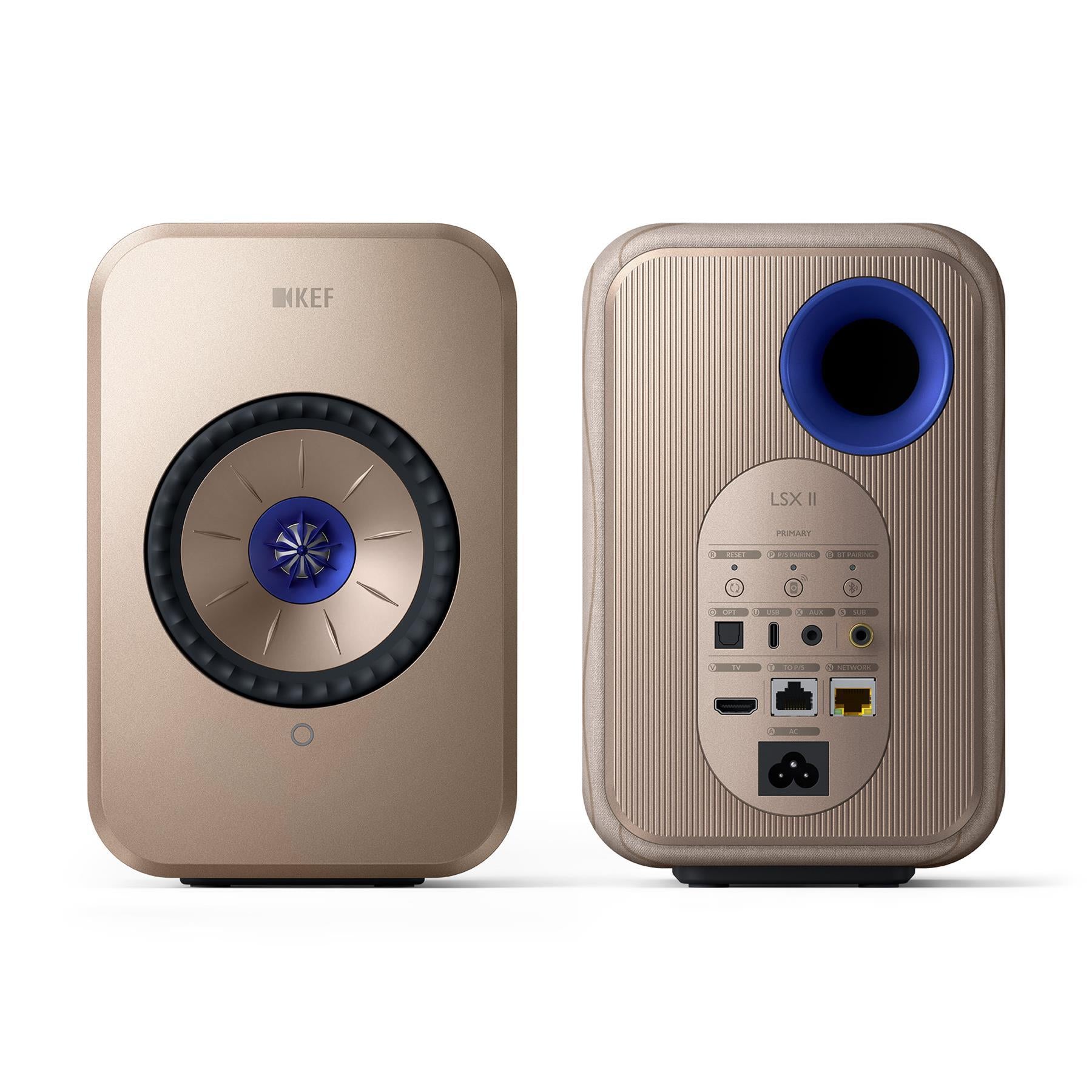 KEF LSX II Wireless HiFi Speakers - Premium Bluetooth Bookshelf Speakers with High Resolution Audio for Home Theater & Music Listening