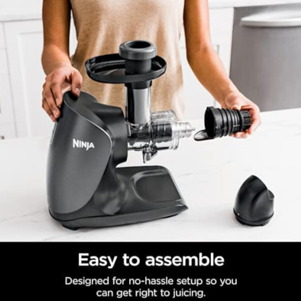 Ninja Cold Press Juicer Pro - Slow Masticating Juicer for Fruits & Vegetables - Factory Certified Refurbished with Home Essentials Warranty (Model JC101) - Perfect for Healthy Juicing at Home, Gym, or Office