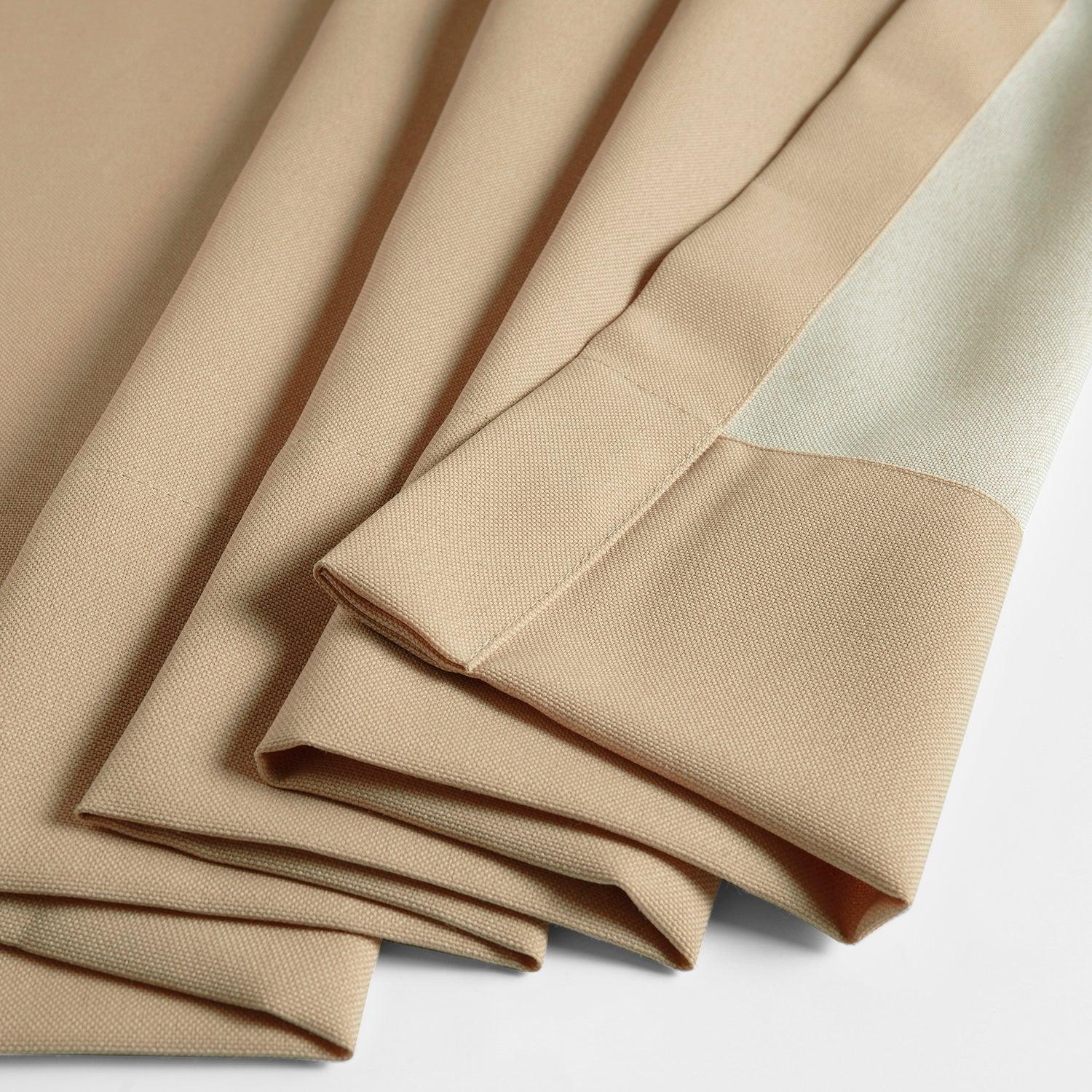 Sand Dune Beige Grommet Villanova Outdoor Curtains - Waterproof Sun Shade Patio Curtains for Deck, Porch, Poolside & Backyard Privacy