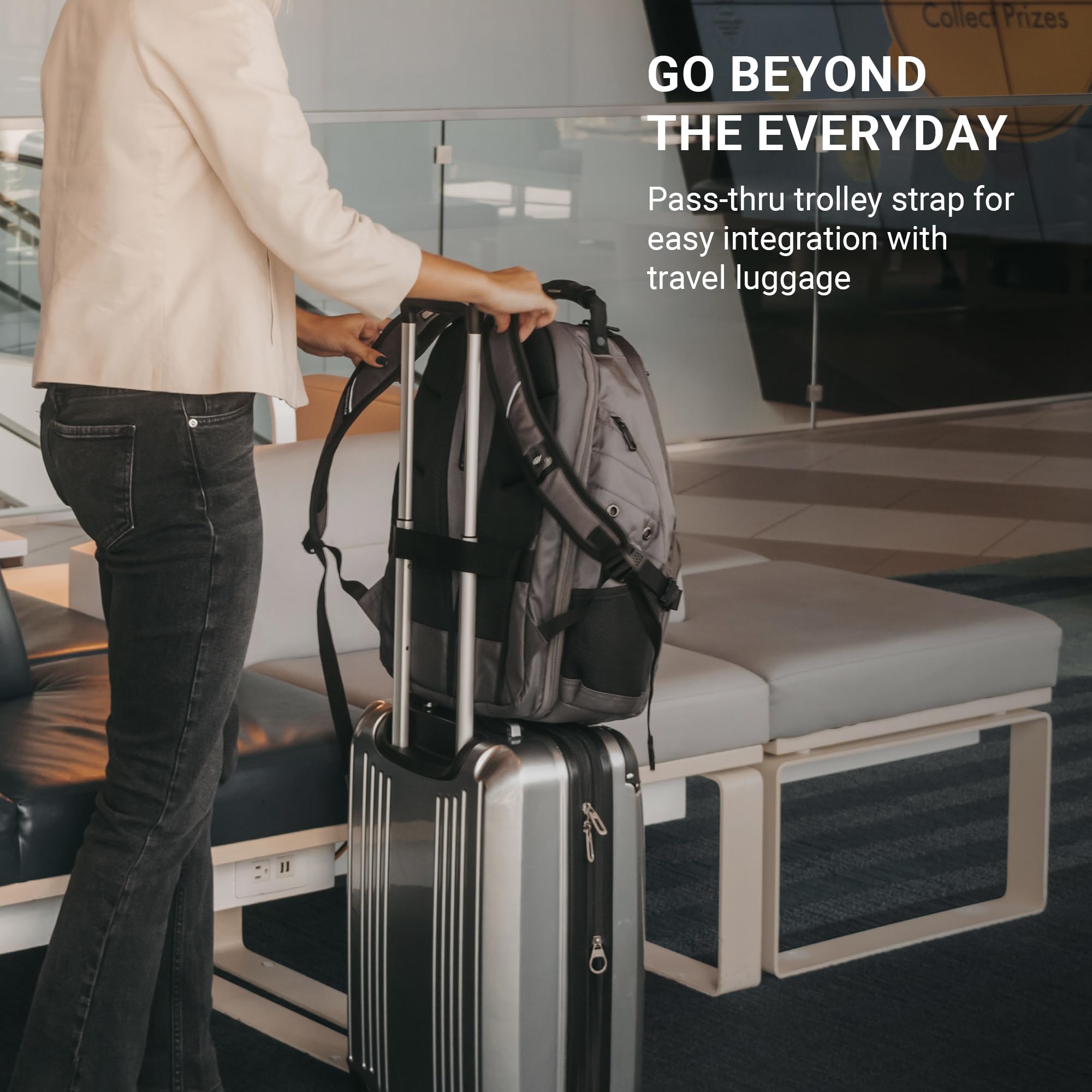 SwissGear 1900 Scansmart TSA Approved 17 Inch Laptop Backpack for Business Travel & Work - Black, Fits Up to 19 Inch Laptops - Perfect for Airports, Commuting & Office Use