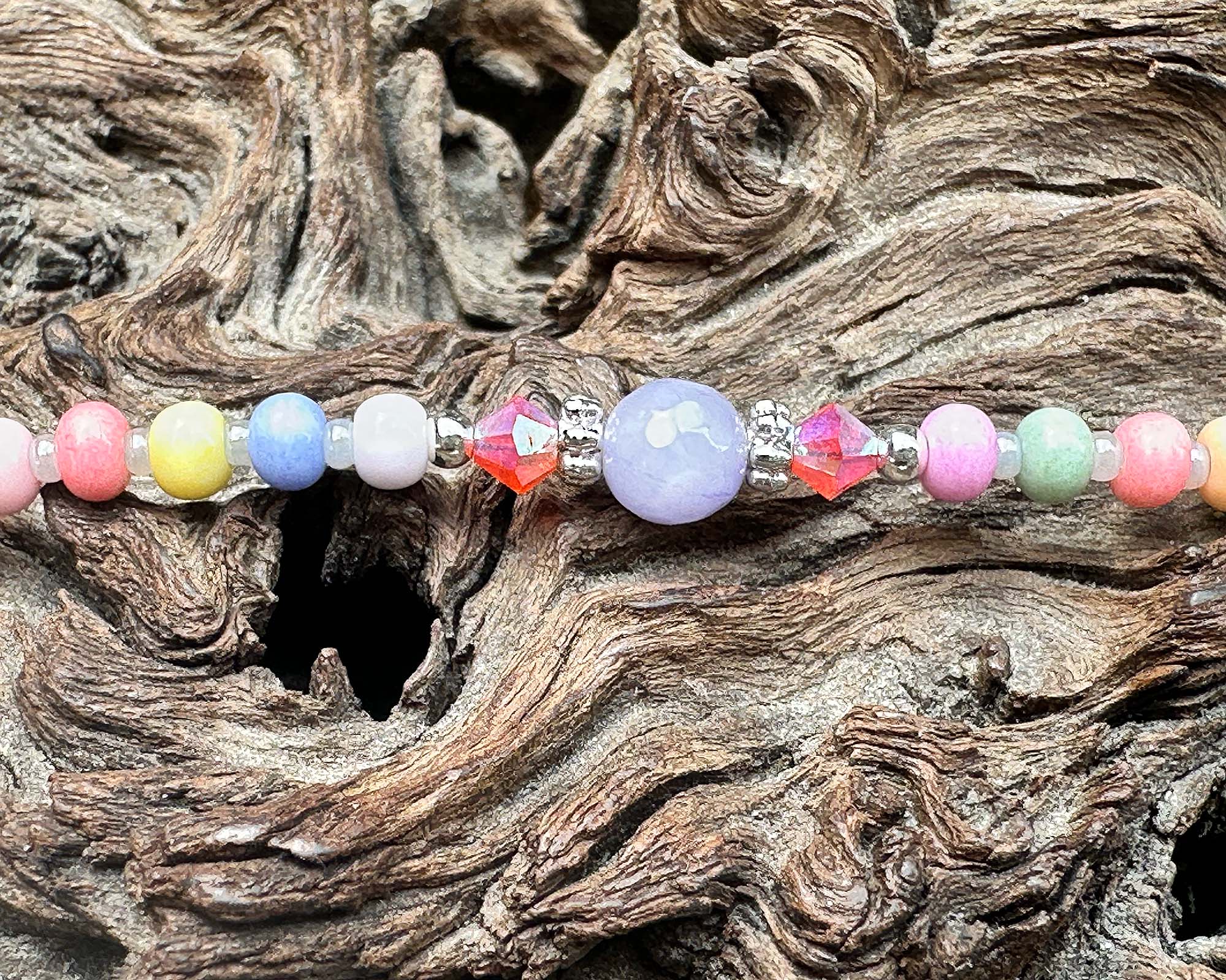 9 Candy Purple Jade Gemstone Beaded Anklet - Elegant Handmade Adjustable Ankle Bracelet for Women - Perfect for Beach, Yoga, Boho Fashion & Summer Outfits