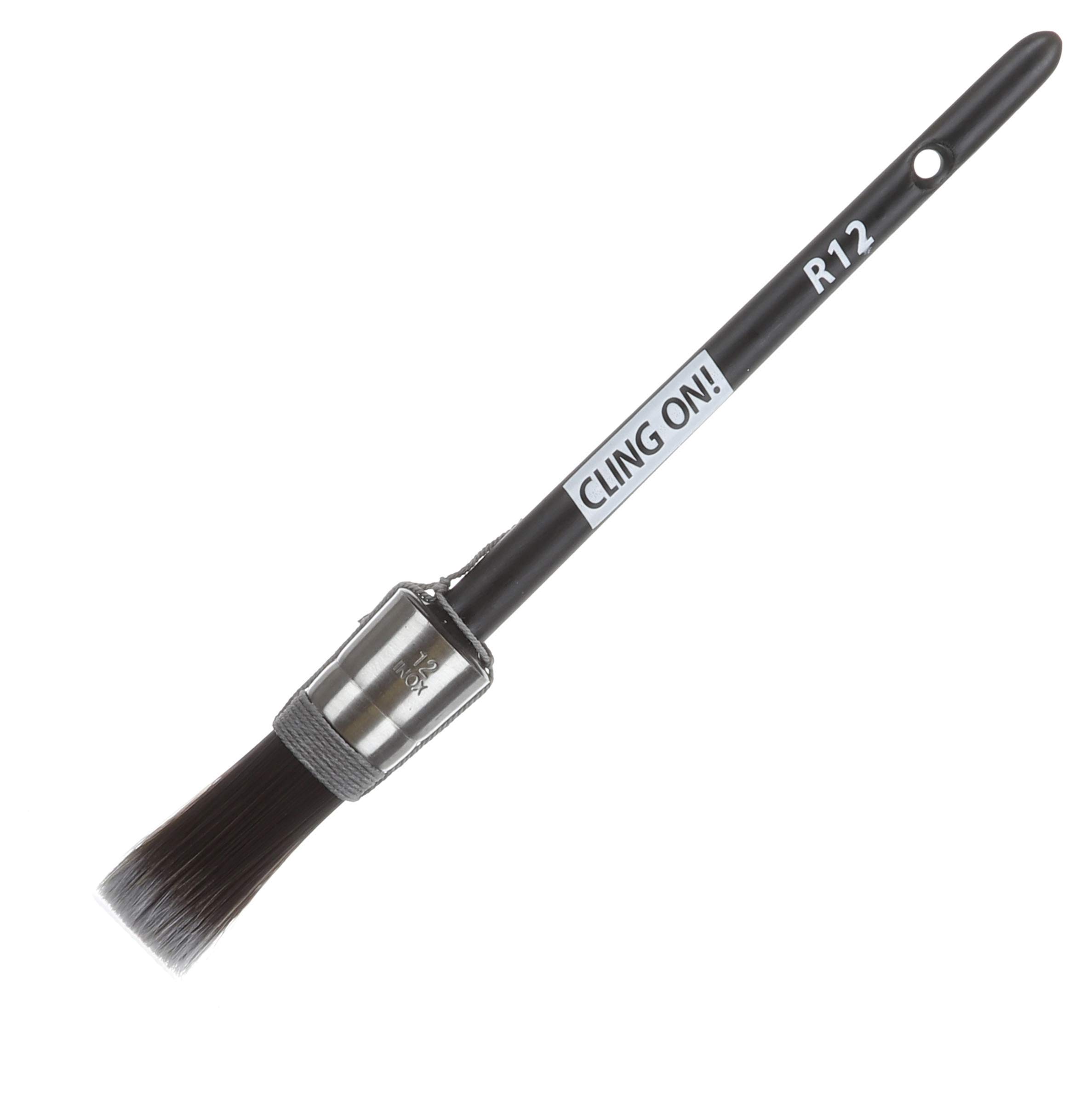 R12 Round Paint Brush for Chalk Paint & Water-Based Paints - Perfect for Furniture Restoration, DIY Crafts & Home Decor Projects