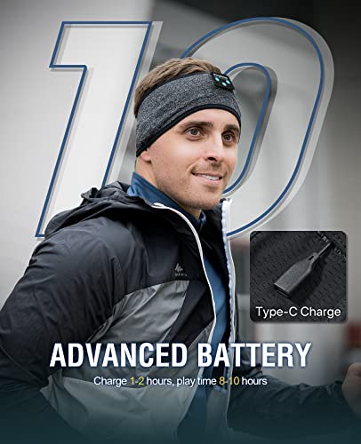 Perytong Wireless Sleep Headphones Bluetooth Headband - Comfortable Sleeping Headphones for Side Sleepers, ASMR Music Headband with Eye Mask - Perfect Tech Gift for Men & Women (Great for Travel, Meditation & Relaxation)