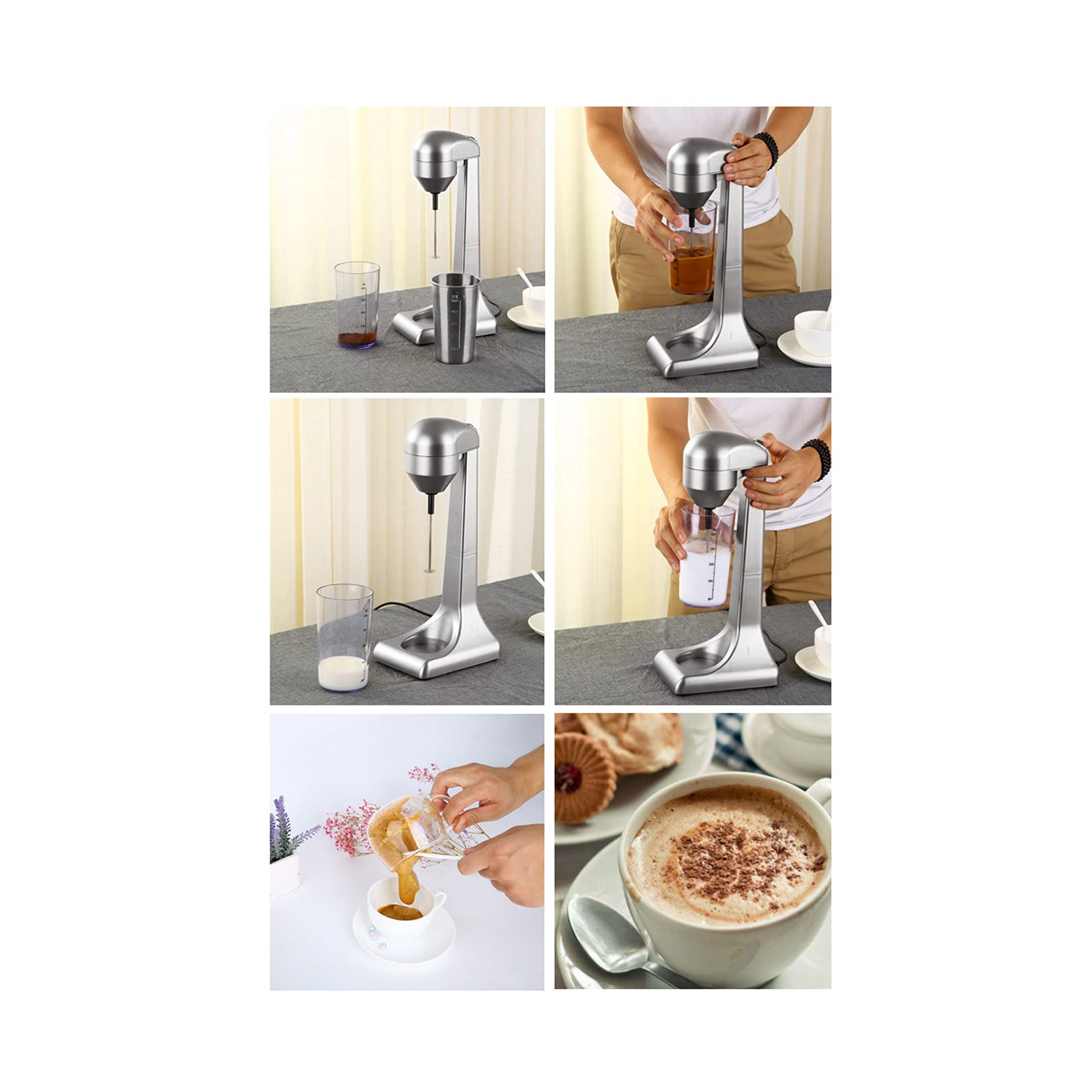 500ml Electric Milkshake Maker Machine - 100W High Power Commercial & Household Blender for Juice, Fruit, Ice, Milk Tea - 110V 23000RPM - Perfect for Smoothies, Shakes, and Beverage Shops