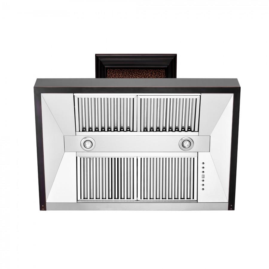 ZLINE 655 HBXXX Designer Series 500 CFM Wall Mount Range Hood - Premium Stainless Steel Kitchen Vent Hood for Modern Homes - Perfect for Gas Stoves, Cooking, and Smoke Removal