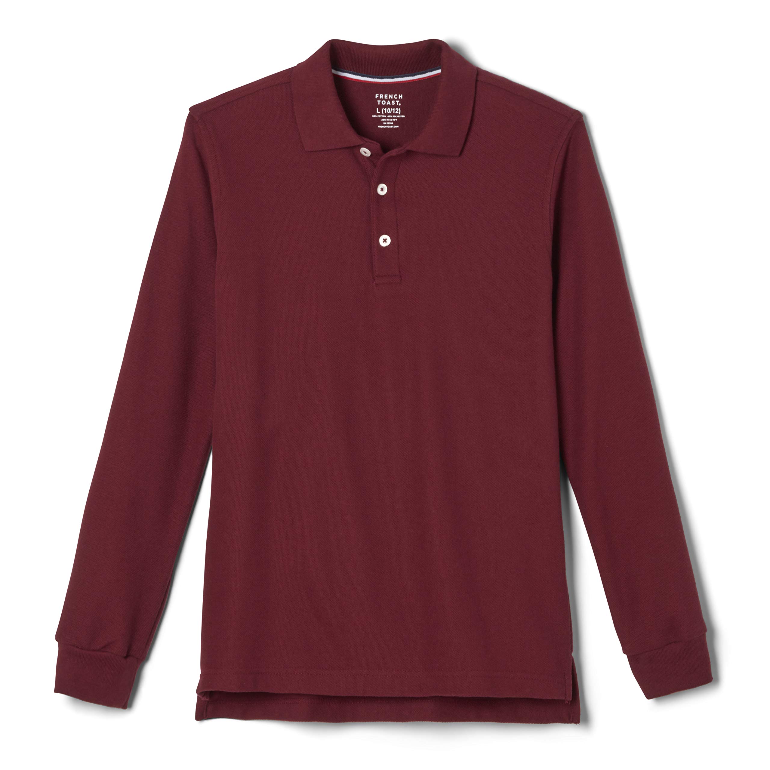 French Toast Pique Polo School Uniform Shirt - Long Sleeve Button Down Shirt for Boys & Girls - Perfect for School, Church & Formal Events
