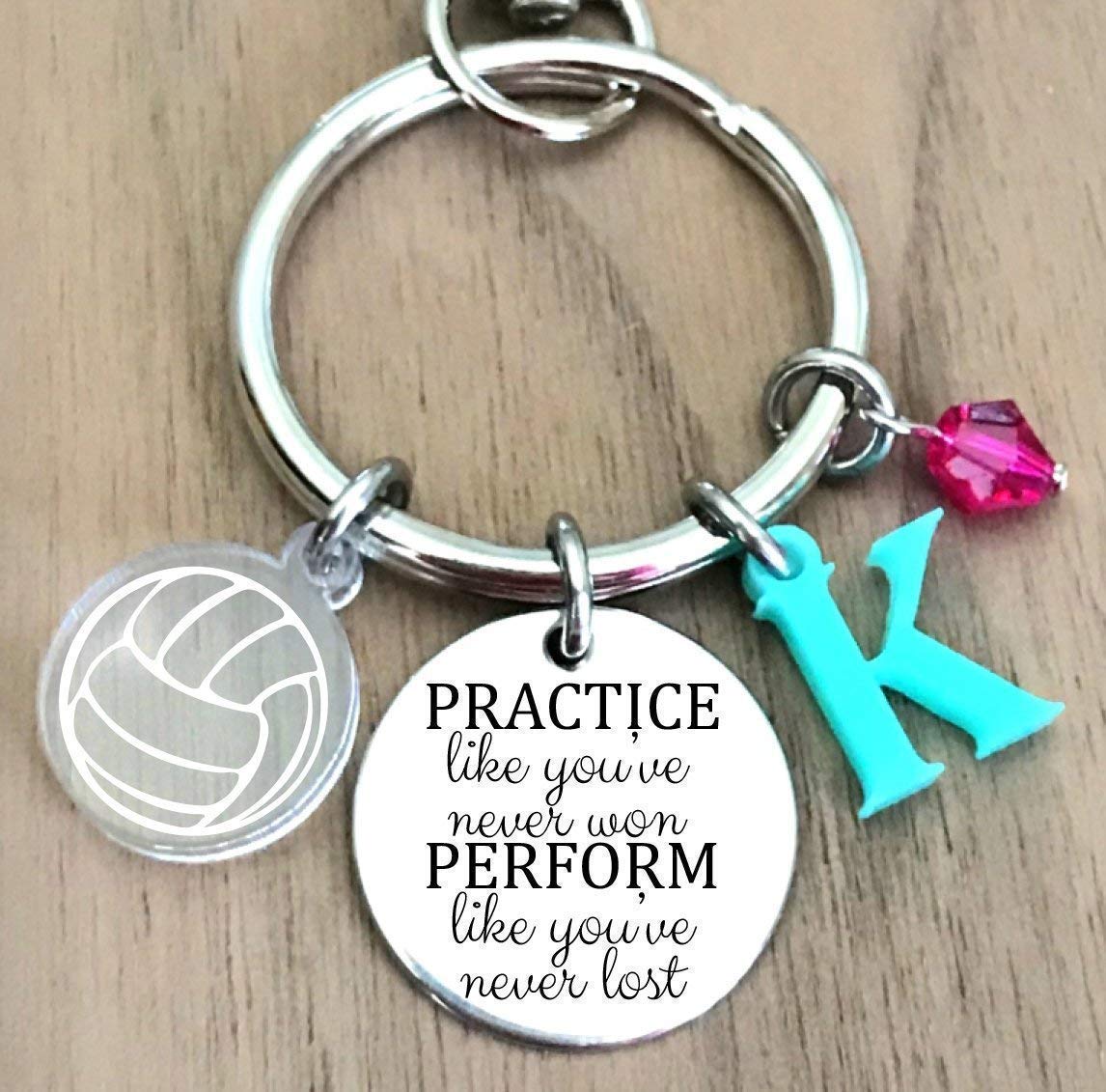 Personalized Volleyball Keychain - Custom Volleyball Key Chain for Women & Girls - Unique Volleyball Gifts for Players, Coaches & Fans - Perfect for Game Days, Team Gifts & Volleyball Enthusiasts