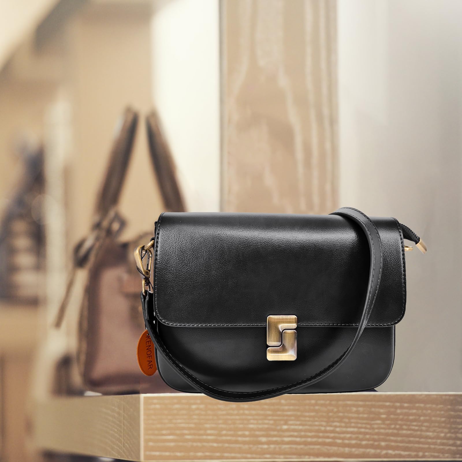 Genuine Leather Tote Bag for Women - Stylish Crossbody Shoulder Bag with Adjustable Long Straps | Perfect for Work, Travel & Everyday Use