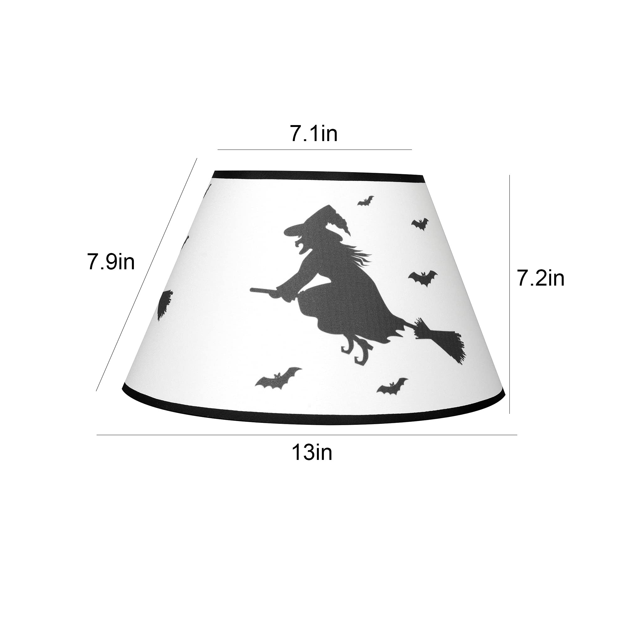 Spider & Flying Witch Halloween Lamp Shades Set of 2 - 7.1
