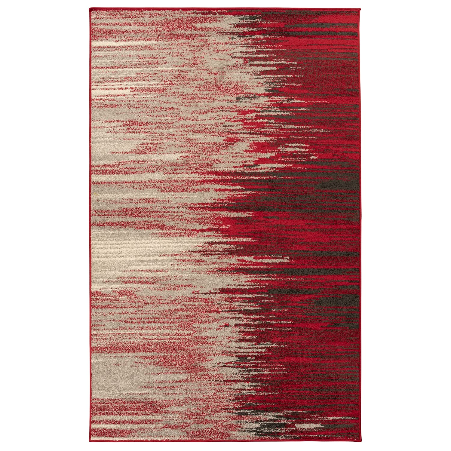 Premium 7.8' x 10' Red Area Rug - Soft Non-Slip Living Room Carpet for Home Decor, Bedroom & Office - Machine Washable Modern Floor Mat