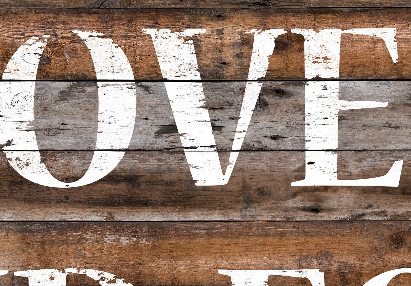 Artgeist Acoustic Canvas Wall Art Print - 47x16 Inch Soundproof Panel with Love Quote & Faux Wood Design | Home Office & Studio Decoration for Noise Reduction & Room Acoustics