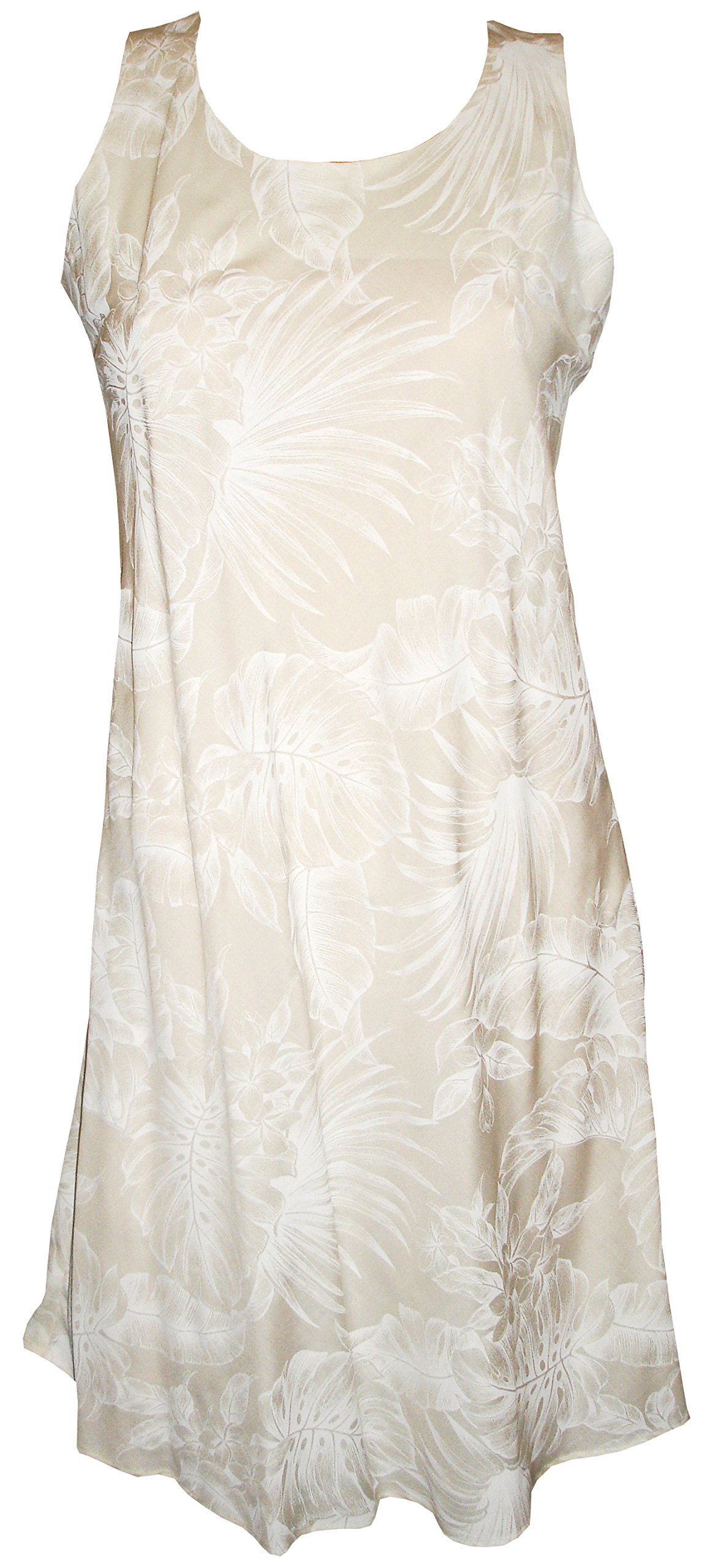 Paradise Found Women's White Short Tank Dress for Wedding & Garden Party | Floral Summer Cocktail Dress for Bridal Shower, Beach Vacation & Date Night