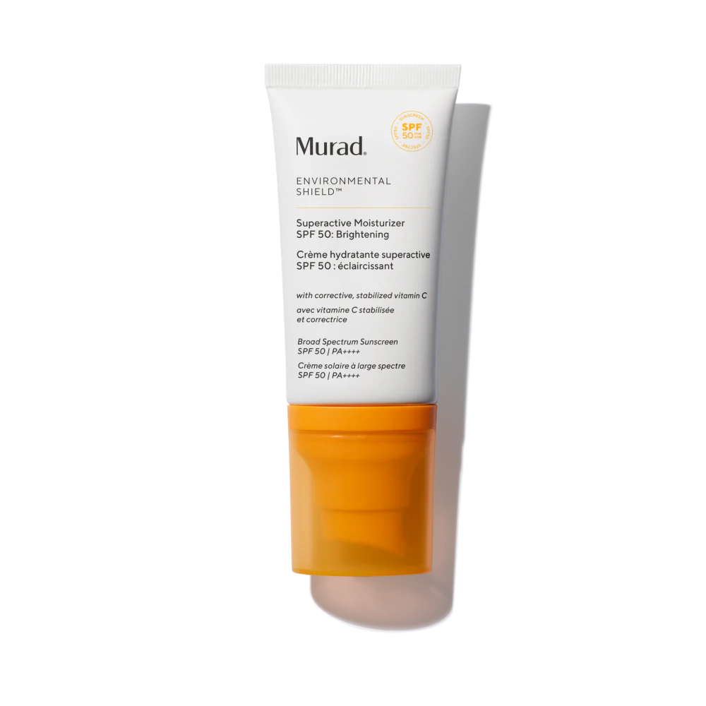 Murad Superactive Moisturizer SPF 50 - Brightening Face Cream with Hyaluronic Acid & Vitamin C | Daily Hydration & Sun Protection for Glowing Skin | Perfect for Work, Travel & Outdoor Activities