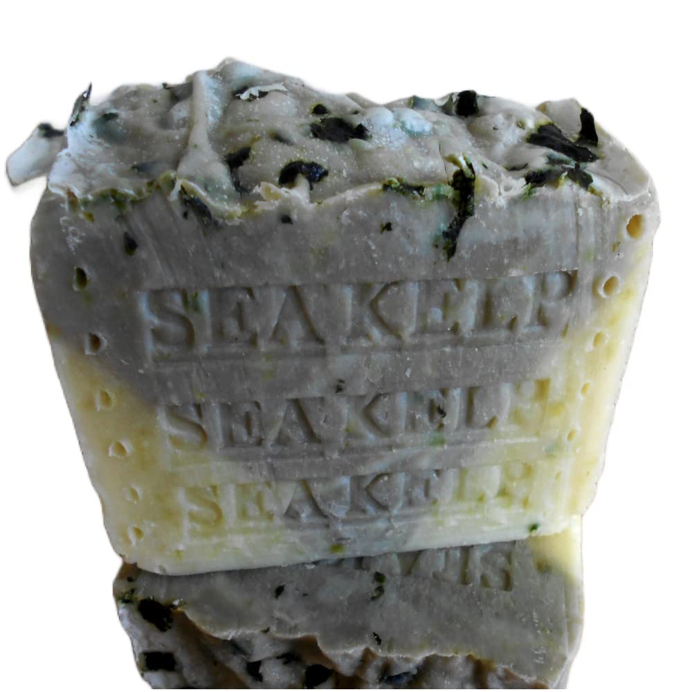 Organic Sea Kelp & Cocoa Butter Unscented Facial Soap - Gentle Cleansing for Dry & Sensitive Skin - Perfect for Daily Skincare Routine & Spa Treatments