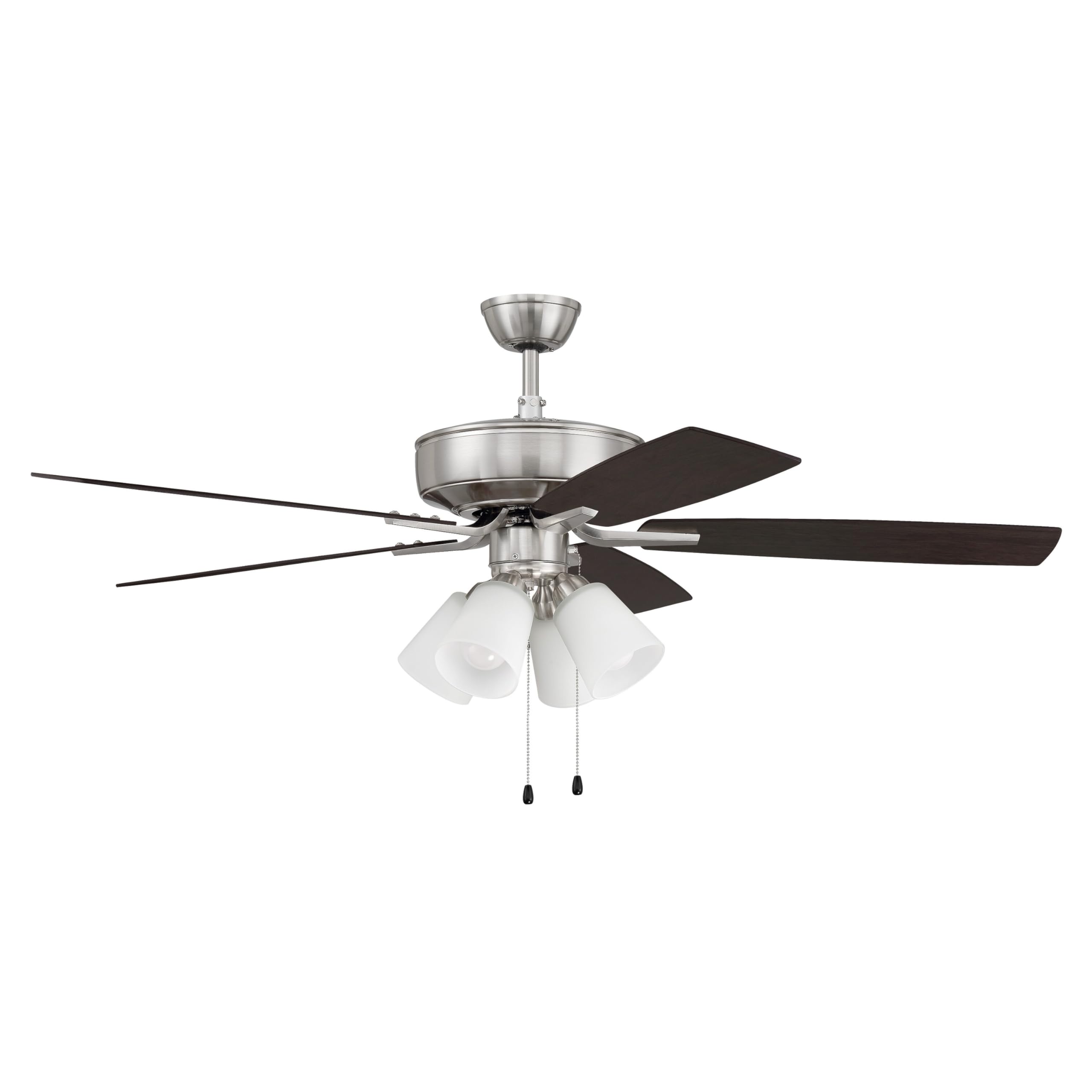 Craftmade P114ESP5-52ESPWLN 52-Inch Smart Ceiling Fan with LED Light & Remote Control - 5 Reversible Espresso/Walnut MDF Blades - Energy Efficient Indoor/Outdoor Use for Living Room, Bedroom, or Patio