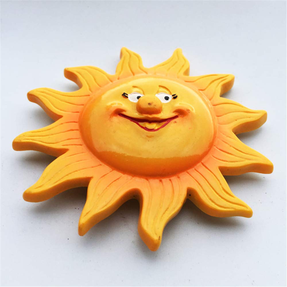 3D Sun Fridge Magnet - Bright Yellow Kitchen Decor, Refrigerator Magnetic Sticker for Home & Office | Perfect for DIY Crafts, Gift Giving & Appliance Decoration
