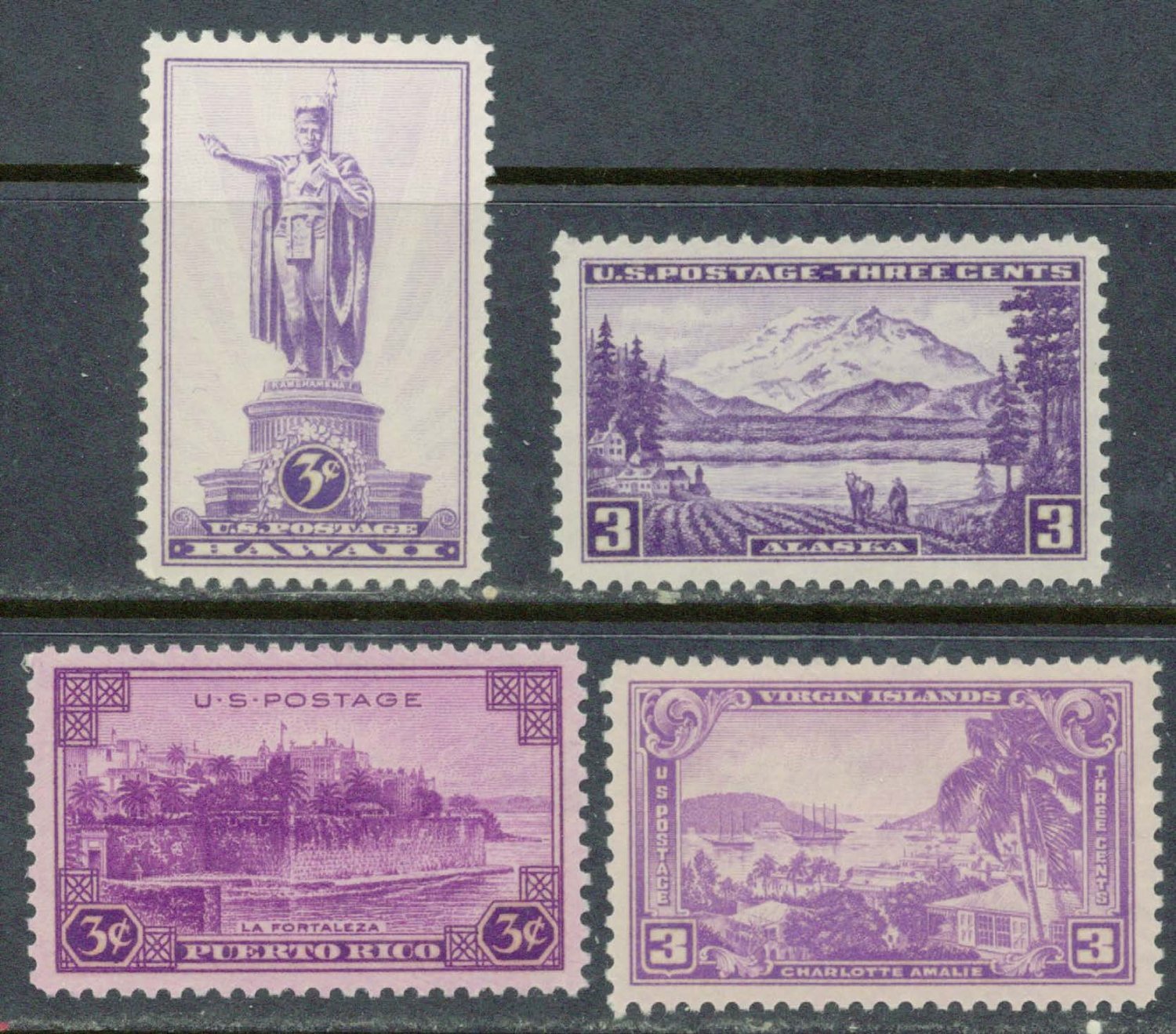 1937 Mint Territorial Stamps - Hawaii, Alaska, Puerto Rico for Collectors