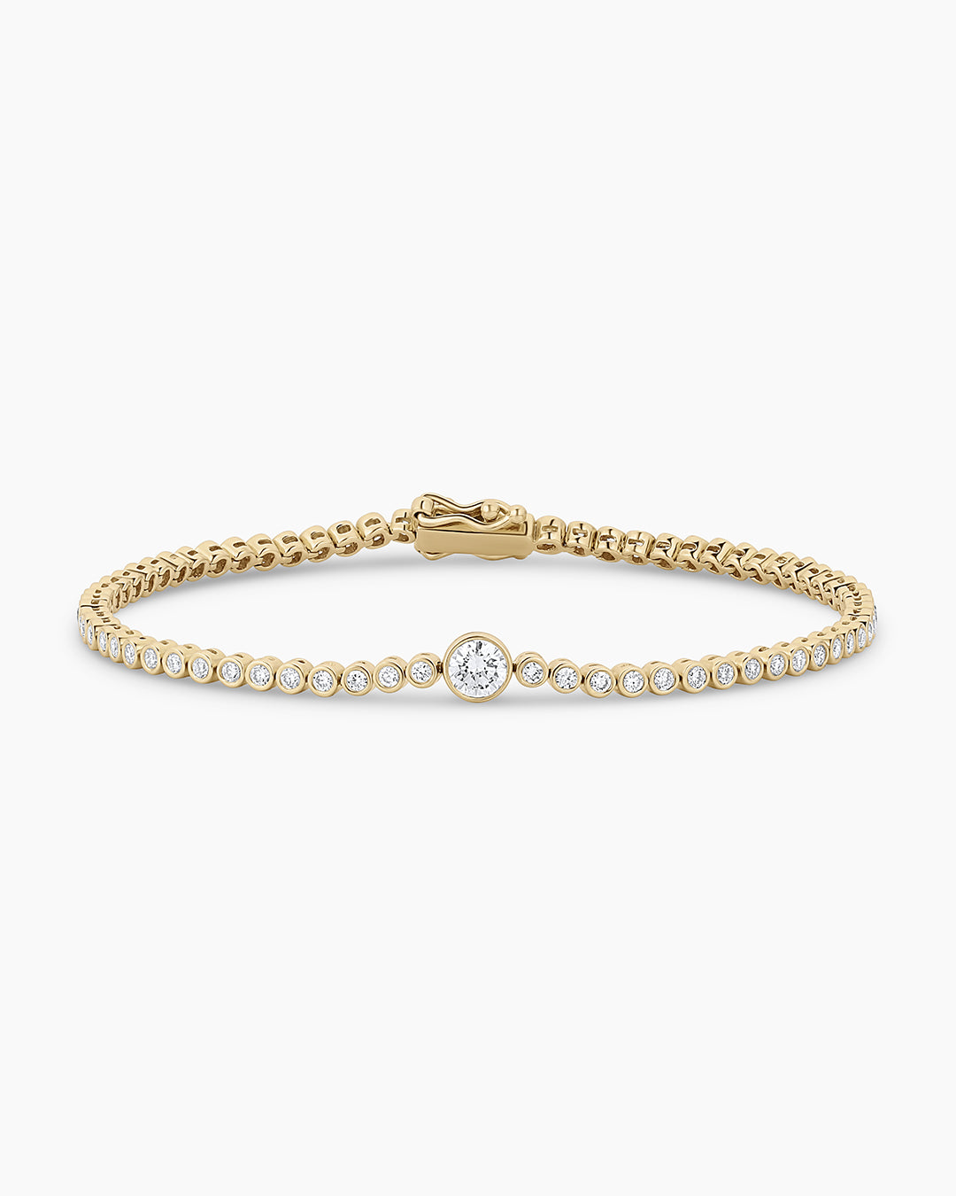 Lab Grown Diamond Tennis Bracelet for Women - 14K Gold Circle Link Chain Bracelet - Elegant Jewelry for Weddings, Parties & Special Occasions