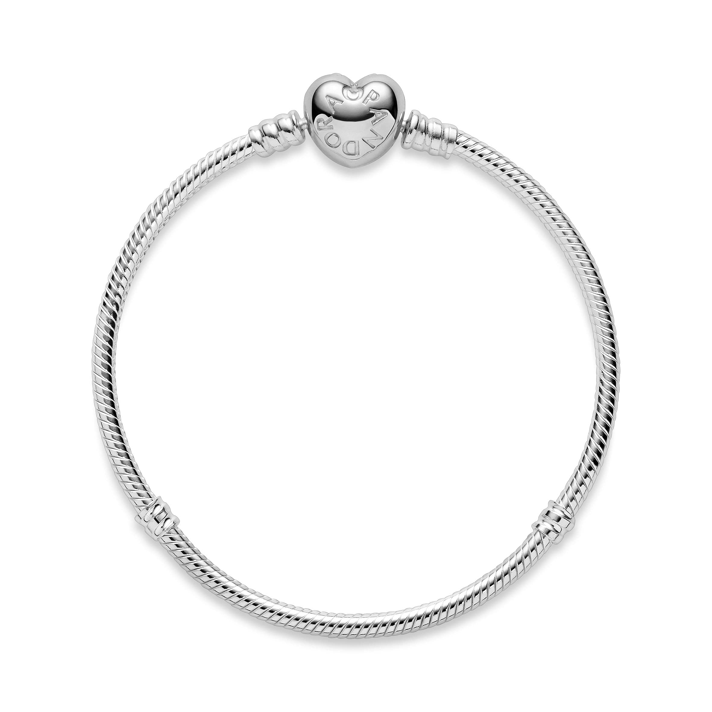 PANDORA Daughter's Love Charm Bracelet Set - Sterling Silver Women's Jewelry with Cubic Zirconia & Heart Clasp Snake Chain - Gift Box Included - Perfect for Birthdays, Anniversaries and Mother's Day Gifts