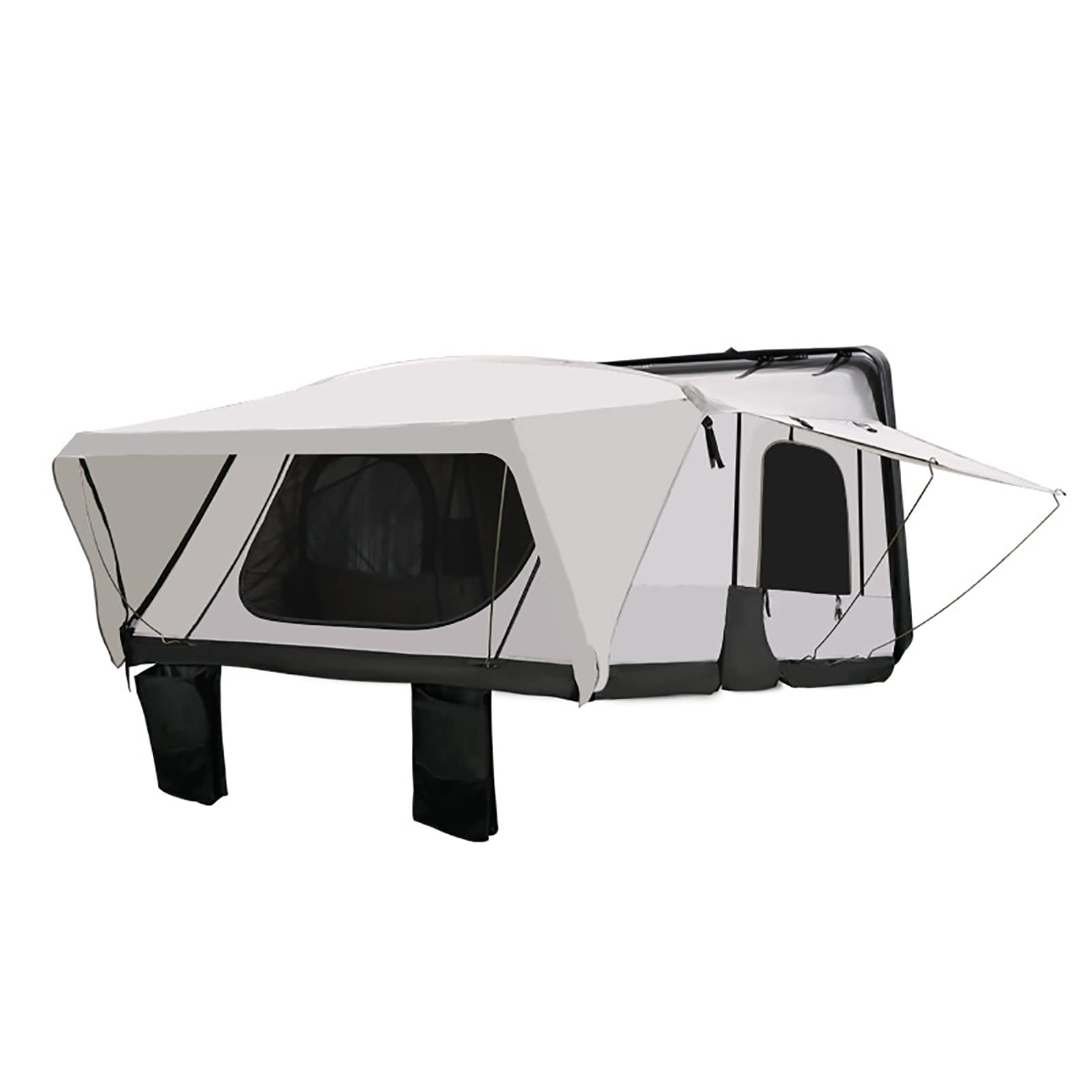 Hard Shell Roof Top Tent for Overlanding - Universal Pop Up Roof Tent for 3-4 People | Waterproof & Durable Camping Tent for SUV, Truck, Van | Perfect for Off-Road Adventures & Outdoor Exploration