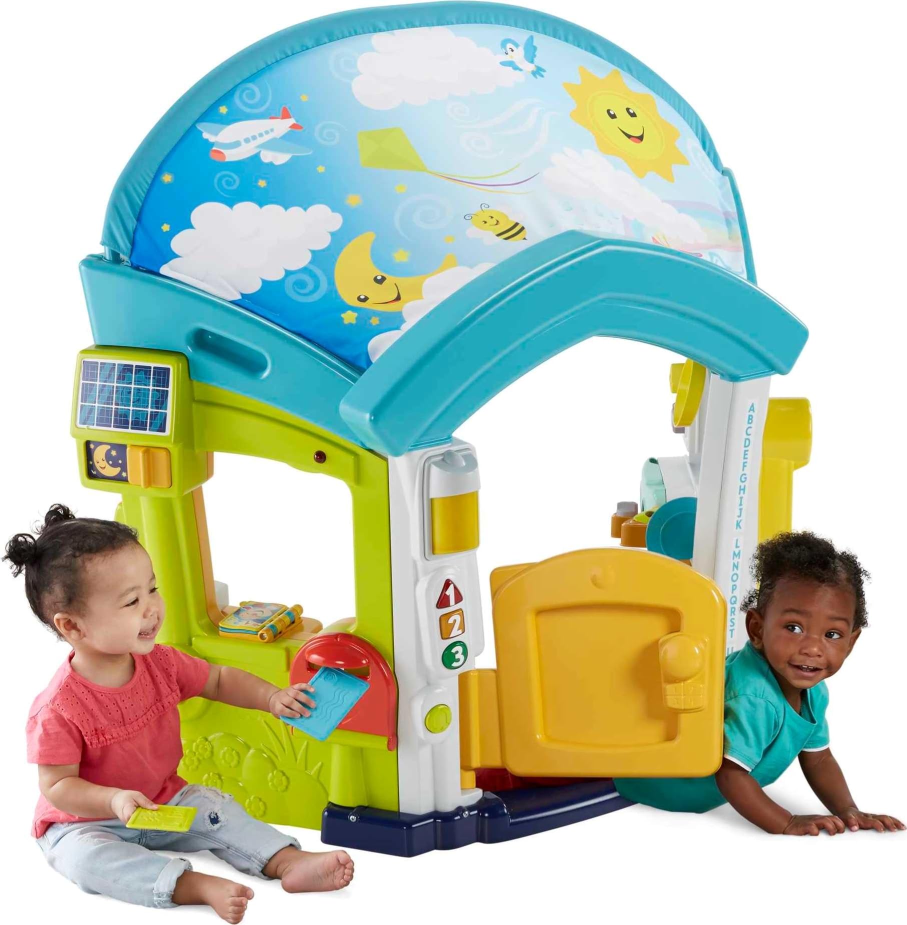 Fisher-Price Laugh & Learn Smart Learning Home Playhouse - Interactive Baby Toy with Lights, Sounds & Educational Activities for Infants & Toddlers 6+ Months (Amazon Exclusive) | Perfect for Early Learning, Indoor Play & Developmental Milestones
