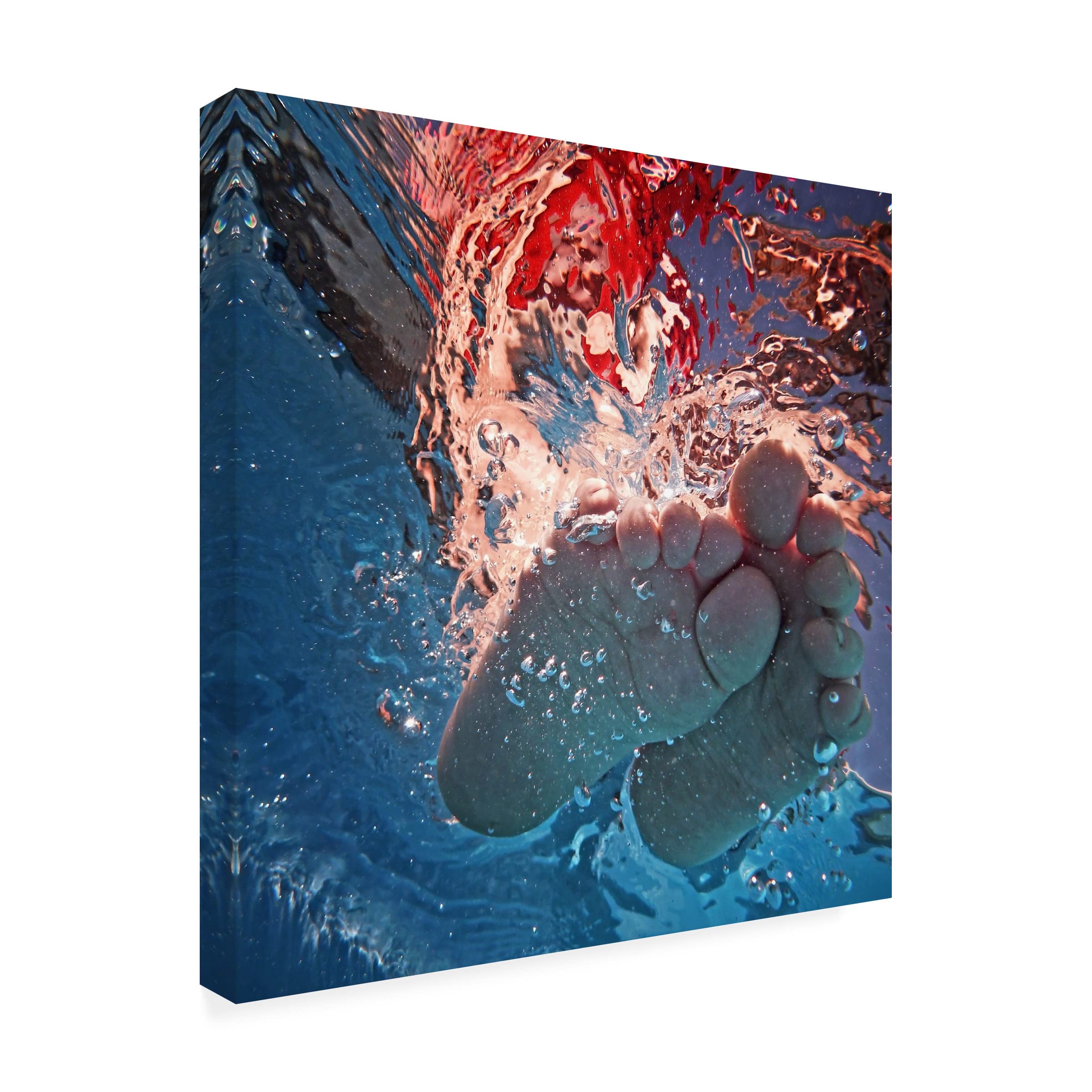 Trademark Fine Art 'Splash' by Christine Frick - Stretched Canvas Wall Art for Living Room, Bedroom & Office Decor