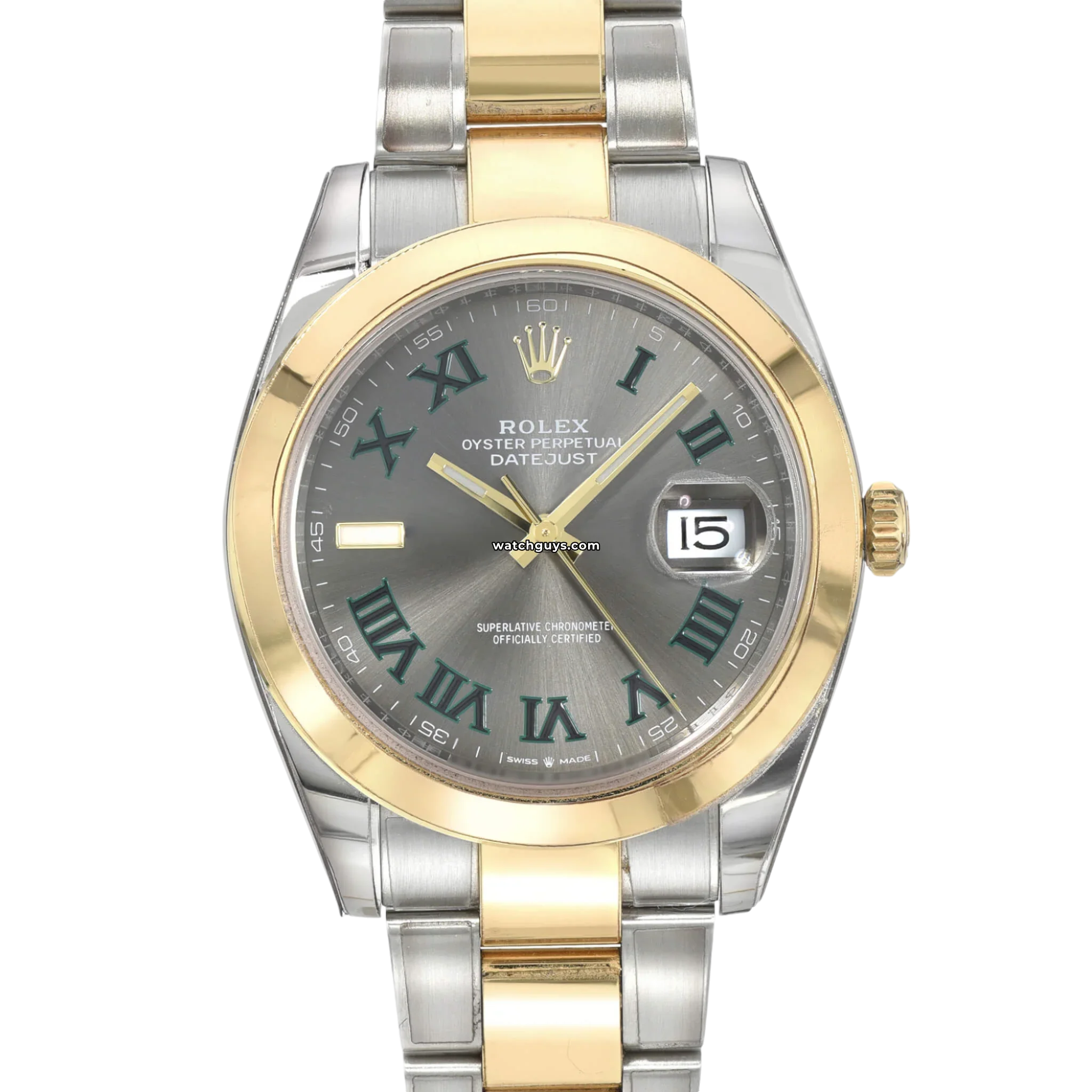 Rolex Datejust 126303 Wimbledon Men's Watch - Luxury Automatic Stainless Steel & Gold Watch with Green Roman Dial - Perfect for Business, Formal Events & Special Occasions