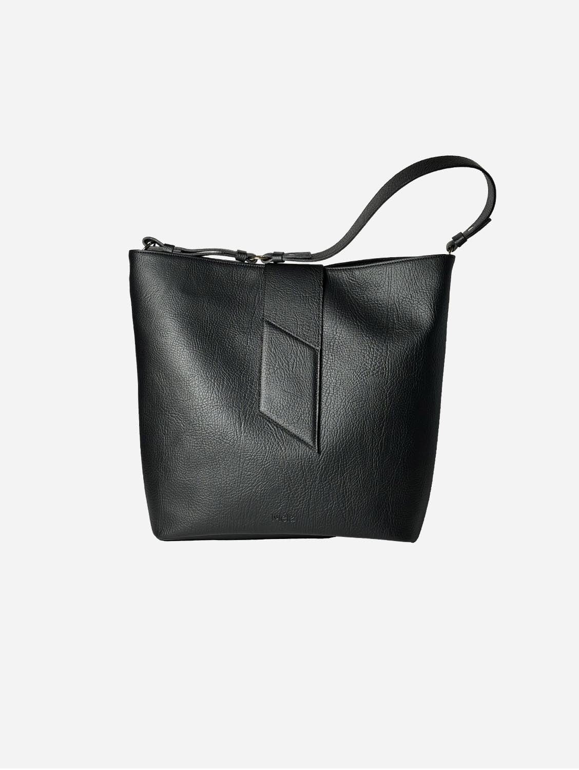 Stella Apple Leather Tote Bag for Women - Stylish Black Handbag for Work, Travel & Everyday Use