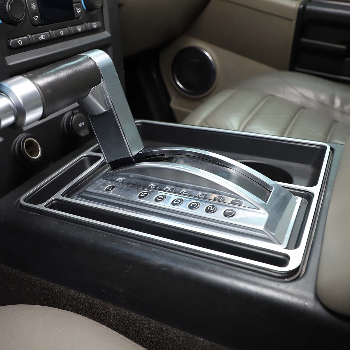 2003-2007 Hummer H2 Gear Shift Panel Cover - PIUGILH Central Control Trim Frame Accessory | Interior Decoration Upgrade for Car & Truck | Perfect for Off-Road Adventures & Daily Commutes