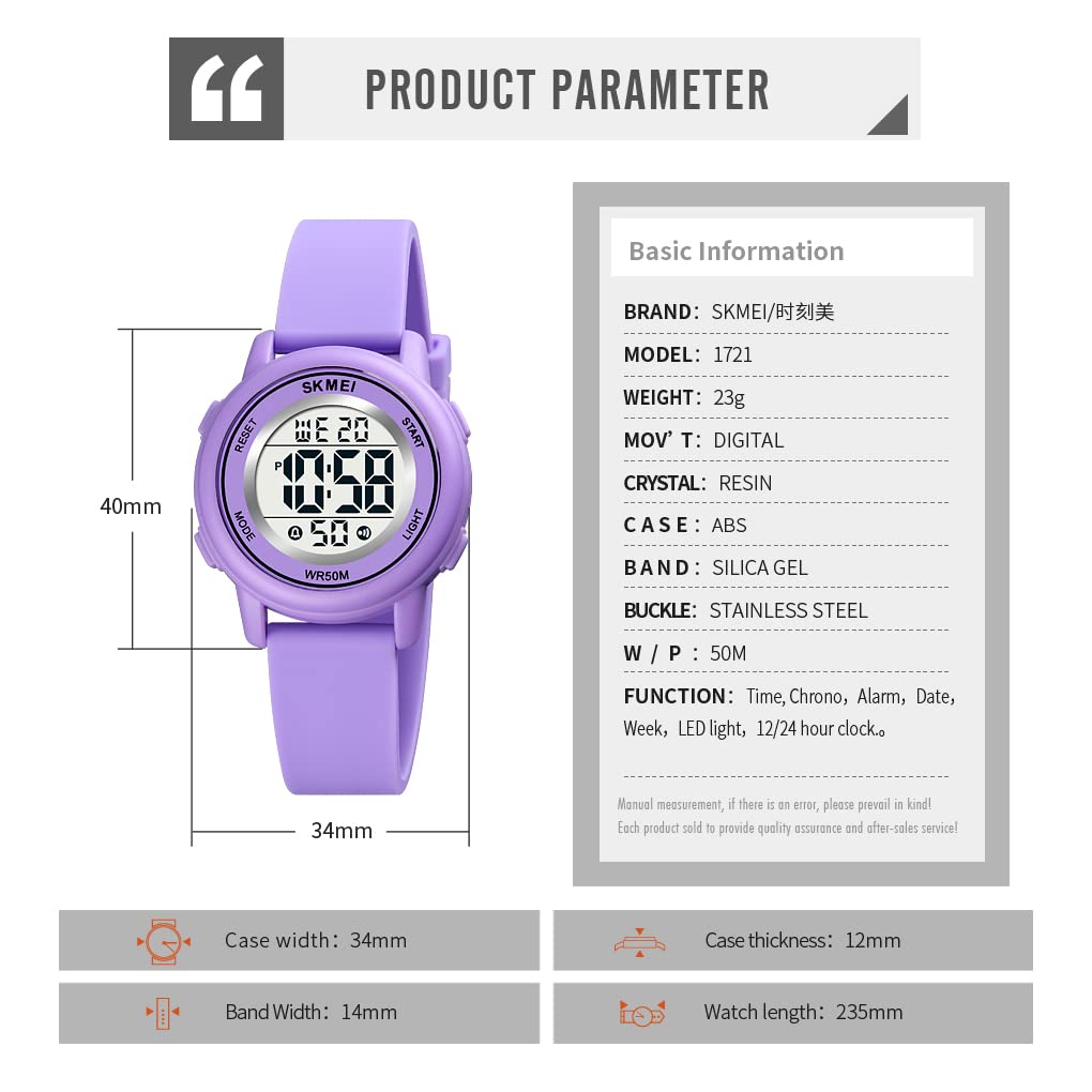MASTOP Fashion LED Digital Sports Watch with Stopwatch, Calendar & 5Bar Waterproof - Multifunctional Wristwatch for Running, Swimming & Outdoor Activities