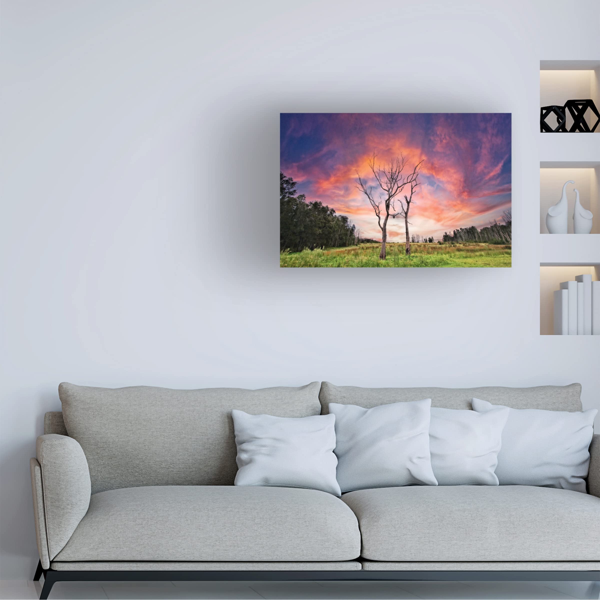 Trademark Fine Art 'Growing Old Together' Romantic Couple Canvas Wall Art Print by Beata Czyzowska Young - Perfect for Living Room, Bedroom Decor & Anniversary Gifts