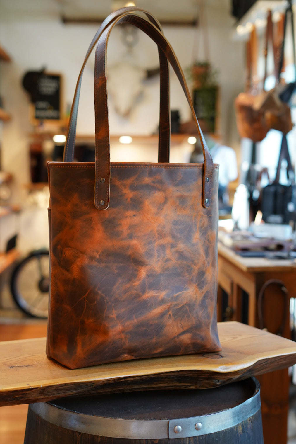 Stylish Hillybilly Copper Tote Bag for Women - Durable Canvas Shopping Bag with Reinforced Handles - Perfect for Grocery Shopping, Beach Trips, and Everyday Use