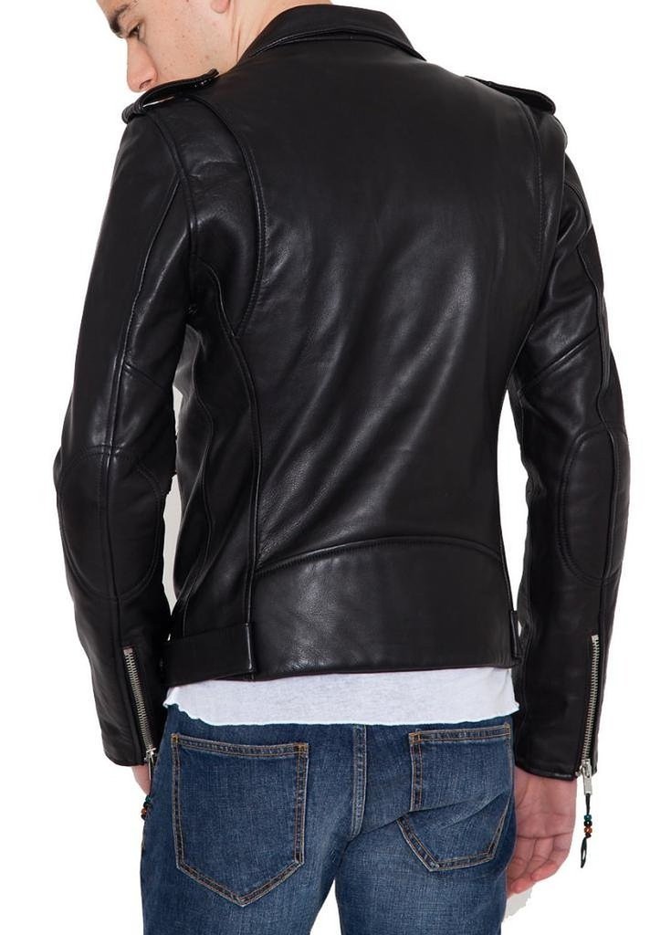Men's Slim Fit Genuine Cow Leather Motorcycle Jacket - Designer Biker Coat KC462 | Perfect for Riding, Outdoor Adventures & Fashion Statement
