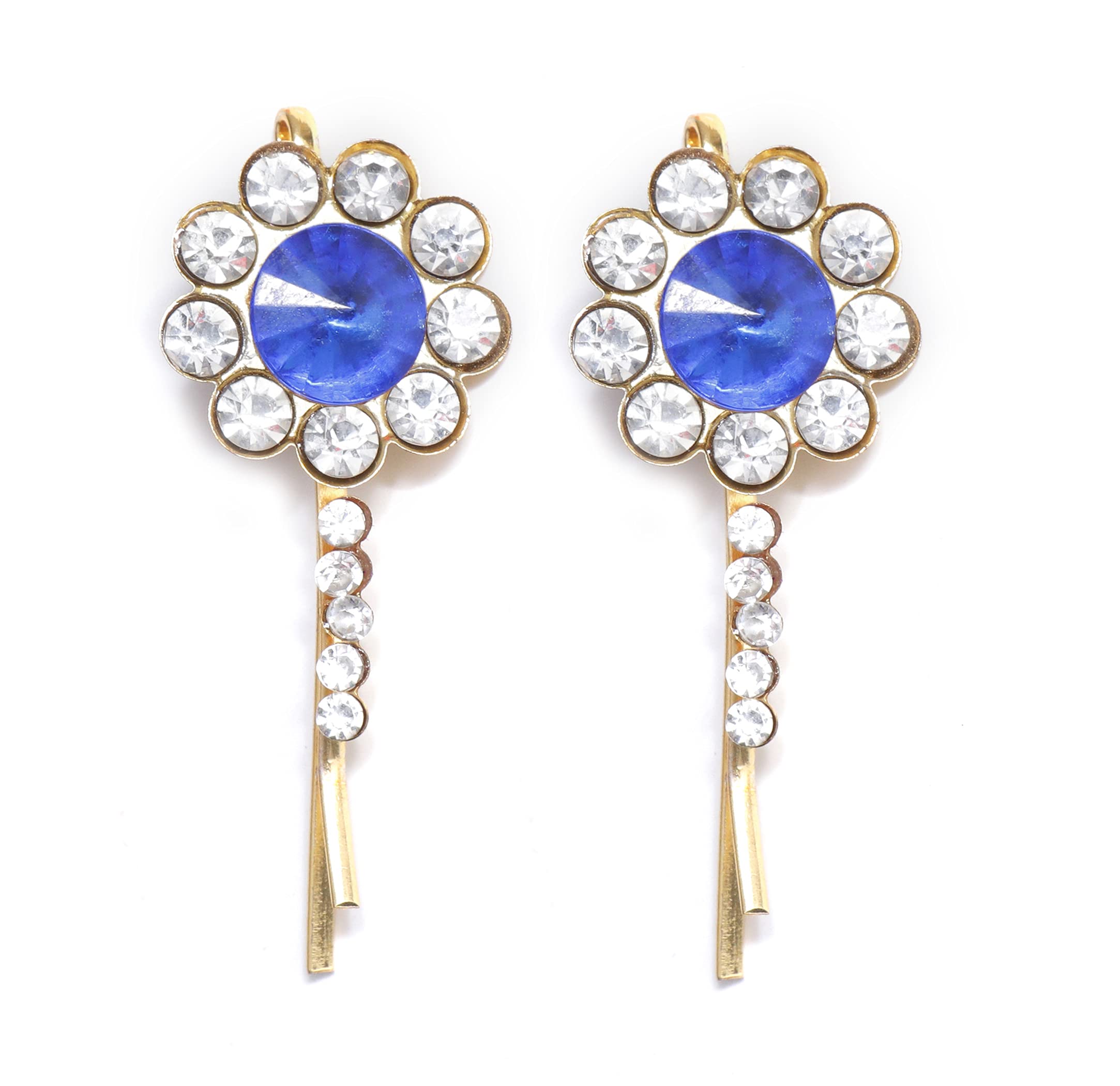 Shivarth Rhinestone Hair Clips for Women, Girls & Kids - Stylish Crystal Hair Accessories for Party, Wedding, Daily Use - Pack of 12 Multicolor Hairpins