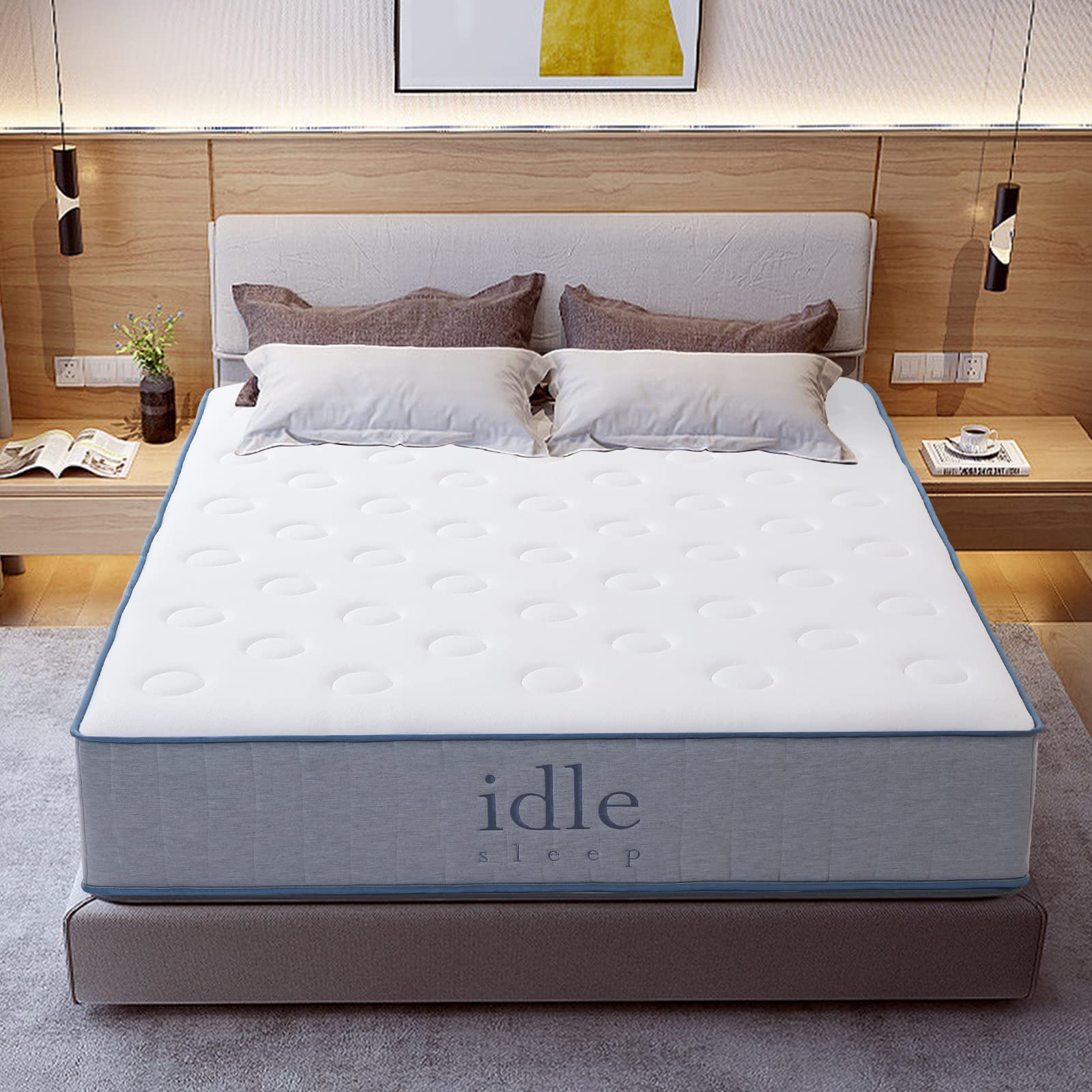 **14 Inch Twin XL Hybrid Mattress - Cooling Gel Memory Foam & Innerspring, Medium Firmness, Fiberglass-Free, CertiPUR-US Certified, Made in USA - Perfect for Dorms, Guest Rooms & Small Spaces**