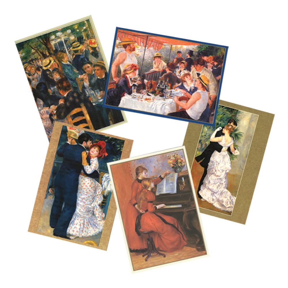Caspari Renoir Boxed Note Cards - Set of 8 Multicolored Greeting Cards with Envelopes | Perfect for Thank You Notes, Birthday Wishes & Special Occasions