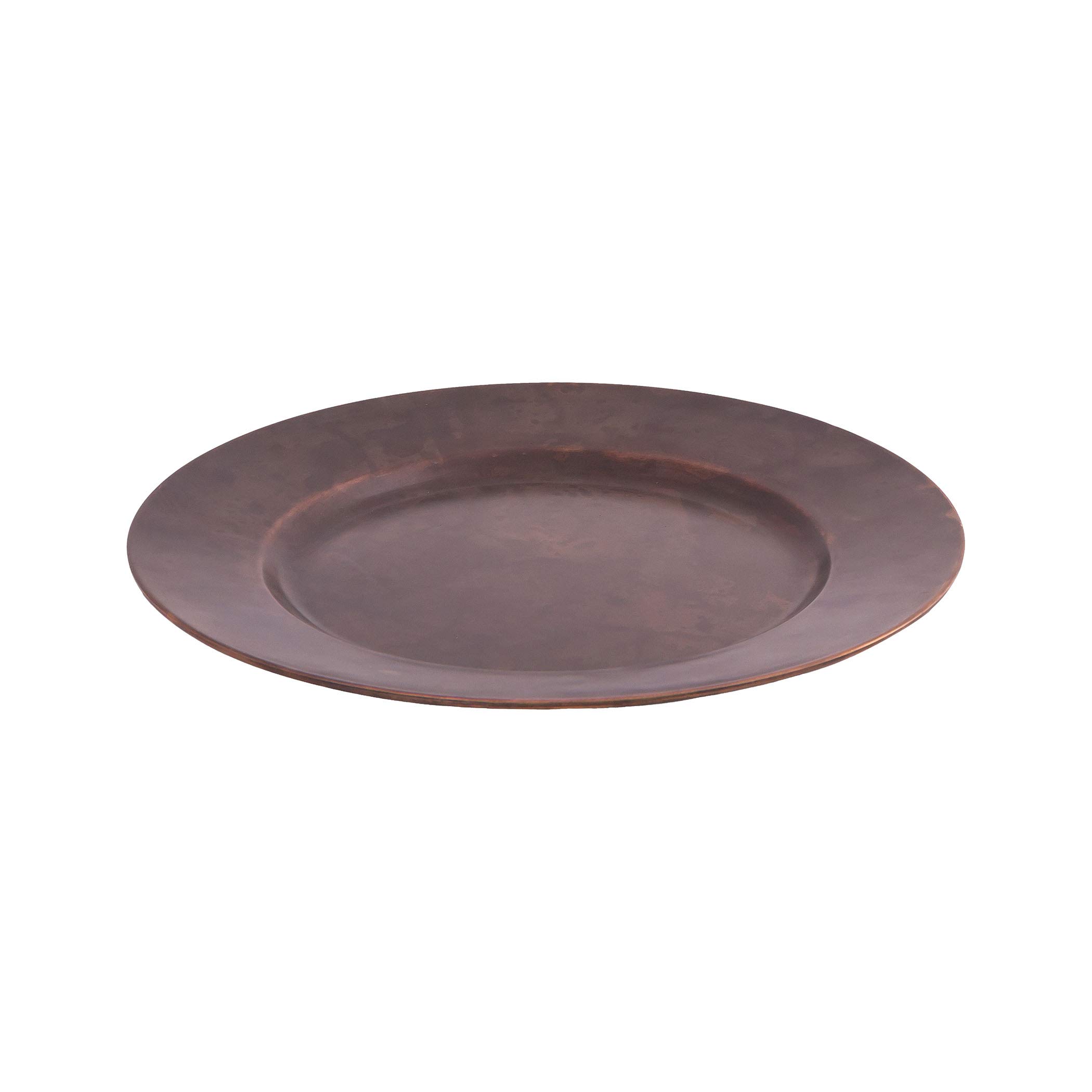 Elk Lighting CHARGER010 Rustic Copper Plate Charger - Decorative Charger Plate for Dining Table, Wedding, Party & Home Decor