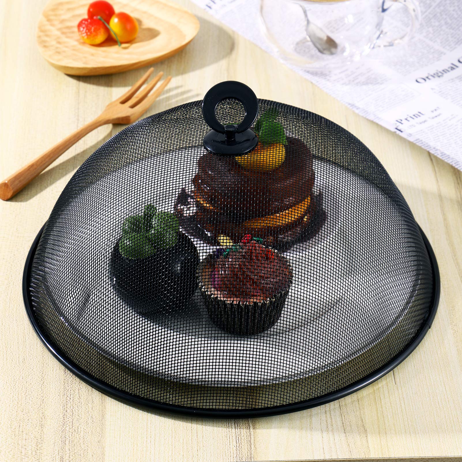 Stainless Steel Mesh Food Cover - 11.8 Inch Reusable Fine Mesh Food Tent for Outdoor Dining, Picnics & BBQs - Keeps Bugs Away While Allowing Airflow
